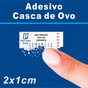 Lacre Casca De Ovo Destrutível Selo de Garantia 2x1 cm Personalizado Adesivo Vinil Destrutivo Casca de Ovo 2x1cm    Impermeável (resistente à água)